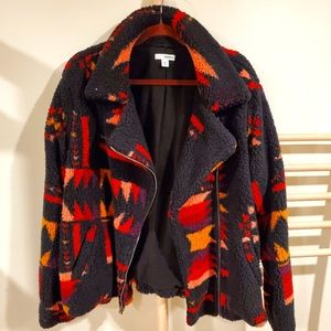 *NWT* Sonoma | Crop Teddy Jacket | Aztec Print | SZ XL